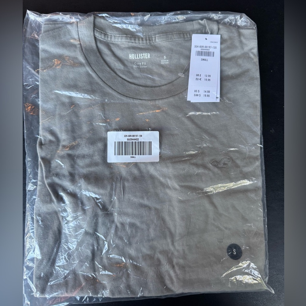 Hollister Core Fit T-Shirt - Size Small - New with Tags